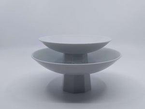 White Porcelain Octagon Bowl Stand