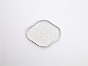 Snowflake Cloud Plate White(W 7.7")