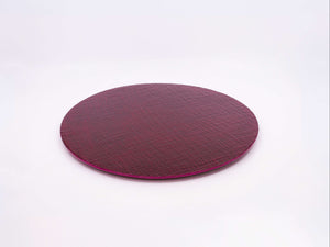 Ottchil Circle Plate -burlap pattern