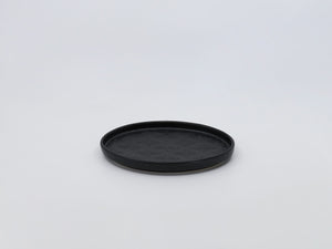 Snowflake Oval Plate Black S(W 7.5")