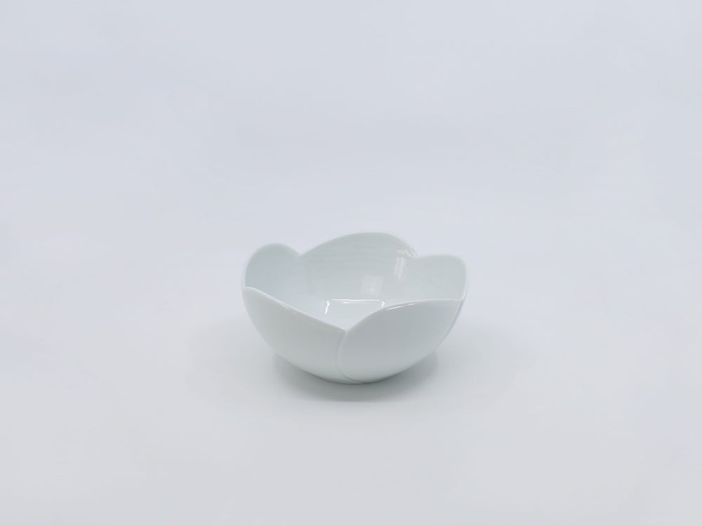 White Porcelain Flower Bowl L(ø 6.3")